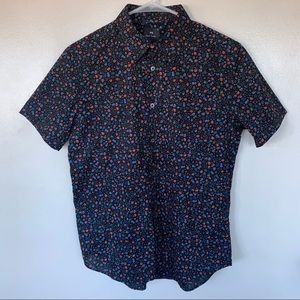 $195 PAUL SMITH Designer Print Short Sleeve Shirt